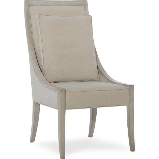 Elixir Host Chair by Hooker Furniture in grey and greige. Made from hardwoods in a modern style.