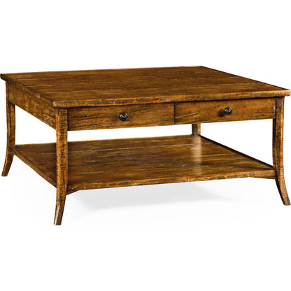 Casually Country Casually Country Coffee Table by Jonathan Charles in brown and country farmhouse walnut. Made from acacia in a rustic style.