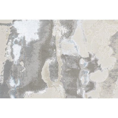 Azure Metallic Marble Rug - 3525F by Feizy in blue, gray. Made from polyester, polypropylene in a unique style.