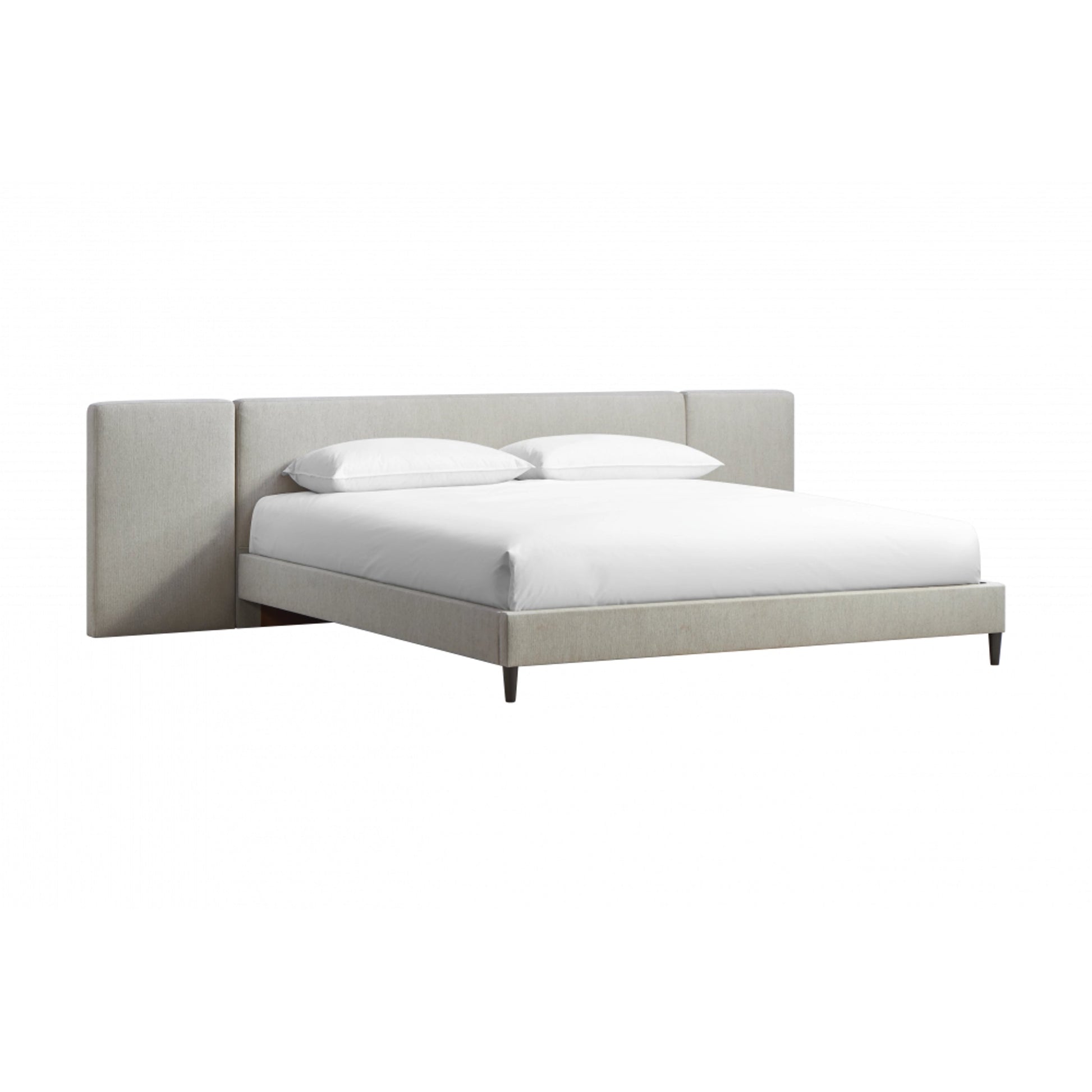 Zest Upholstered Bed with Wings by Zest. Made from rubberwood, fabric in a modern style.