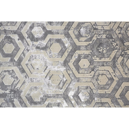 Micah Rug - 3046F by Feizy in gray, taupe, silver. Made from polyester, polypropylene in a unique style.