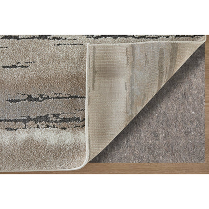 Gilmore Stripes GIL39UQF Rug by Feizy in ivory, gray, green. Made from polypropylene in a unique style.