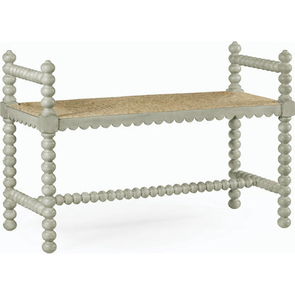William Yeoward Bellingham Country Grey Single Bench by Jonathan Charles in grey and country gray. Made from acacia in a cottage & farmhouse style.
