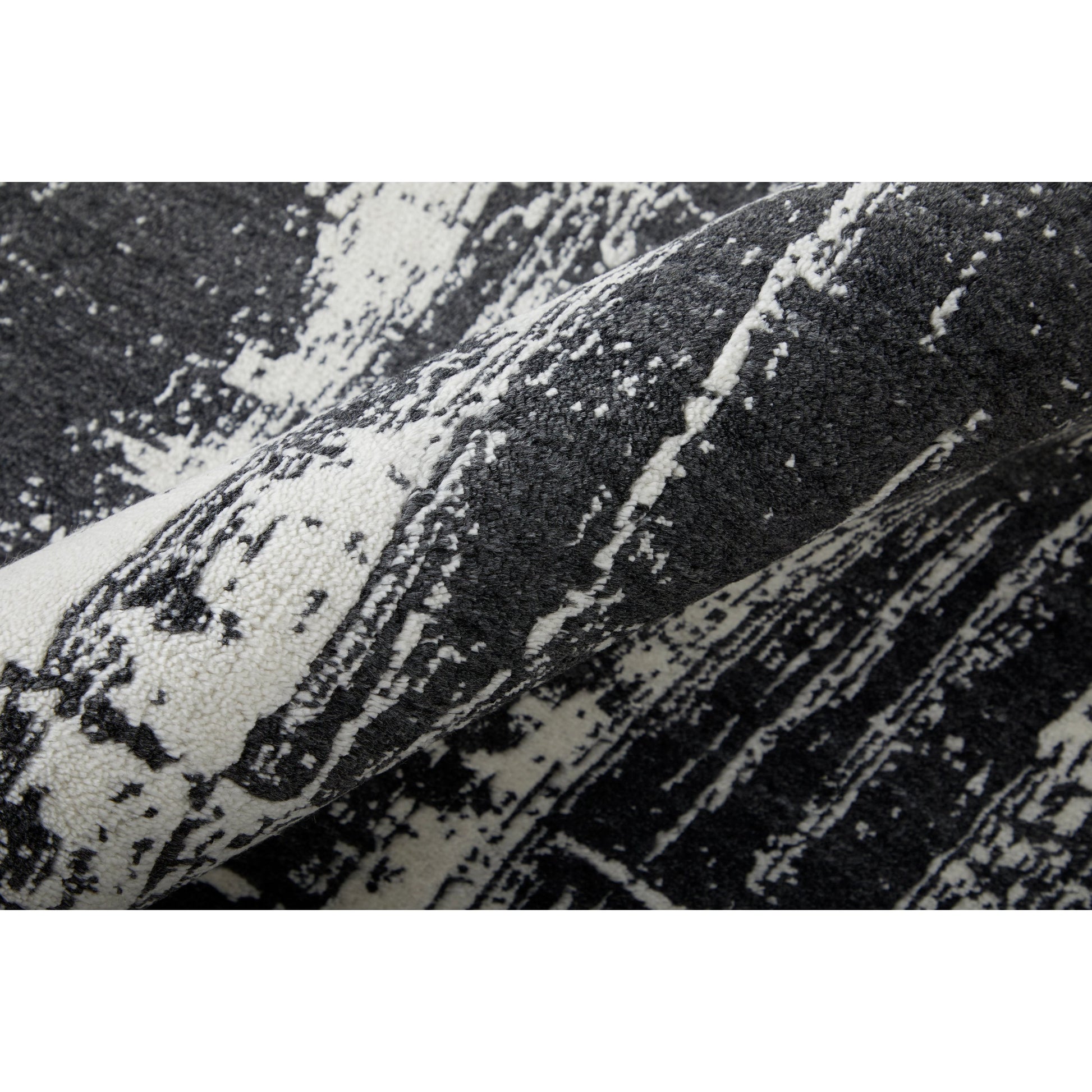 Coda Rug - 8929F by Feizy in black, white. Made from wool, viscose in a unique style.