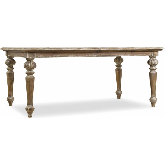 Chatelet Dining Table by Hooker Furniture in caramel froth. Made from pecan, walnut, maple veneers with a solid-wood edge top in a traditional style.