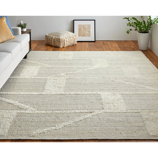 Ashby Transitional Geometric Rug - 8908F by Feizy in tan, ivory. Made from wool in a unique style.