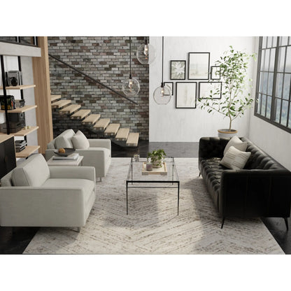 Vancouver Geometric Rug - VNR39NPF by Feizy in ivory, tan, brown. Made from polypropylene, polyester in a unique style.