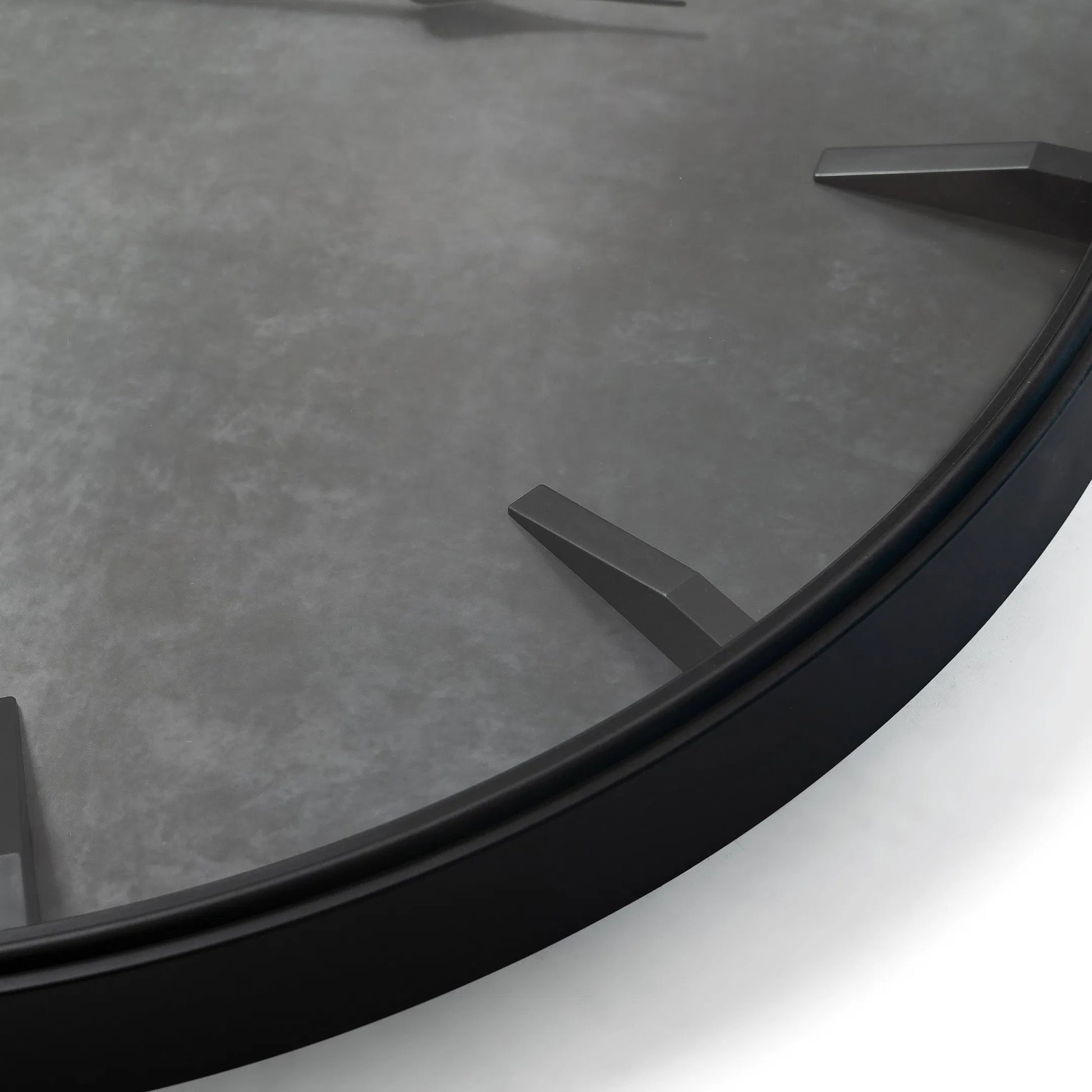 Ashford Industrial Concrete-Look Round Wall Clock 29.5 Inch Round by Zentique in concrete grey and grey. Made from metal in a unique style.