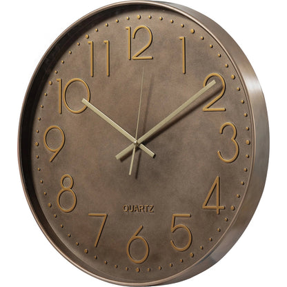 Briarcliff Industrial Bronze-Look Round Wall Clock – 19.7" by Zentique in bronze and bronze. Made from metal in a unique style.