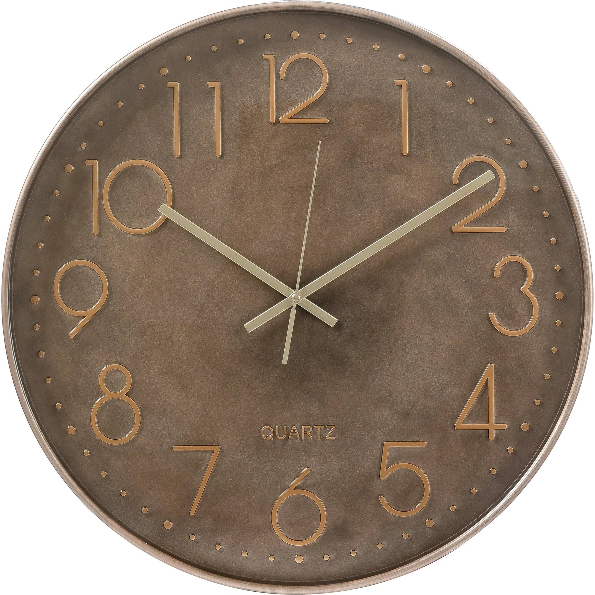Briarcliff Industrial Bronze-Look Round Wall Clock – 19.7" by Zentique in bronze and bronze. Made from metal in a unique style.