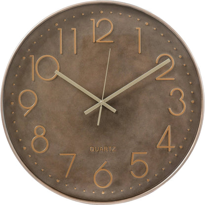 Briarcliff Industrial Bronze-Look Round Wall Clock – 19.7" by Zentique in bronze and bronze. Made from metal in a unique style.
