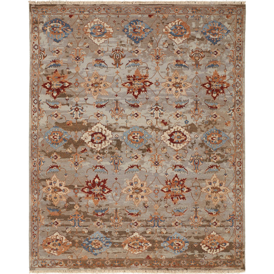 Leylan Transitional & Botanical Rug - 0583F by Feizy in brown, tan, gray. Made from unique in a unique style.