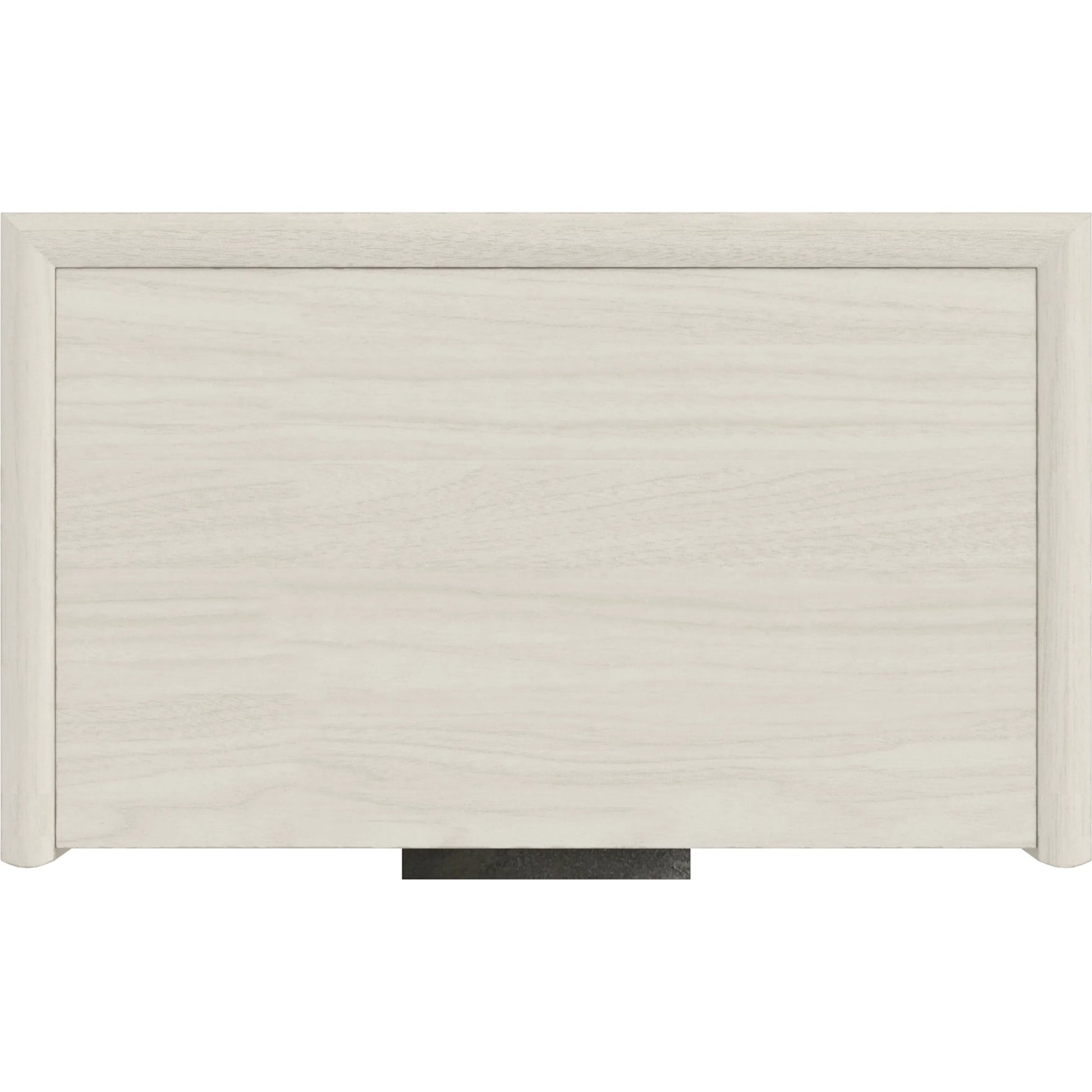Cotiere Nightstand in Linen by A.R.T. Furniture in linen. Made from parawood solids, mixed split cathedral, quarter white oak veneers, fabric in a transitional style.
