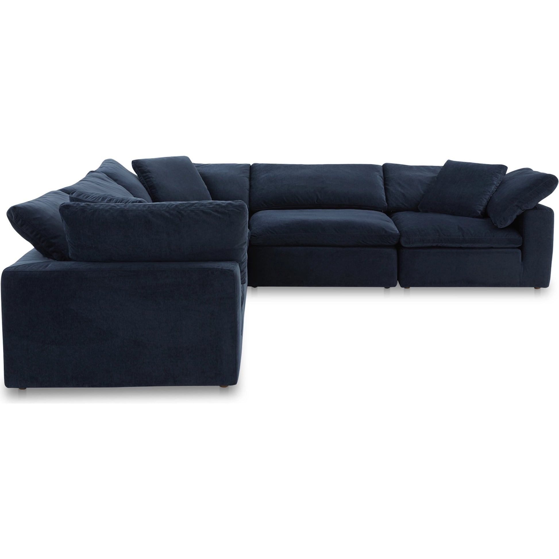 Clay Classic L Modular Sectional by Moe's Home Collection. Made from 100% polyester livesmart stain resistant fabric, feather-fiber blend channeled, plywood frame, 50% feather-fiber blend channeled, 50% feather, fibre blend channeled, 