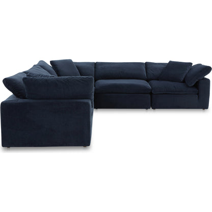 Clay Classic L Modular Sectional by Moe's Home Collection. Made from 100% polyester livesmart stain resistant fabric, feather-fiber blend channeled, plywood frame, 50% feather-fiber blend channeled, 50% feather, fibre blend channeled, 