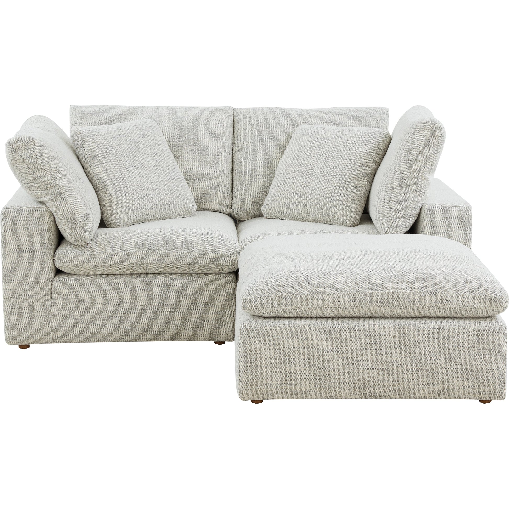 Terra Condo Nook Modular Sectional by Moe's Home Collection in coastside sand. Made from upholstery: neverfear™ fabric, 100% polyester, plywood frame, 50% feather, fibre blend channeled in a modern style.