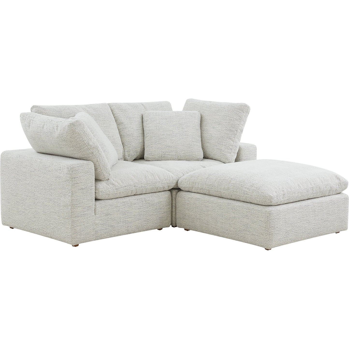 010 SI-1985462 | Primary Silo | Terra Condo Nook Modular Sectional by Moe's Home Collection in coastside sand. Made from upholstery: neverfear™ fabric, 100% polyester, plywood frame, 50% feather, fibre blend channeled in a modern style.