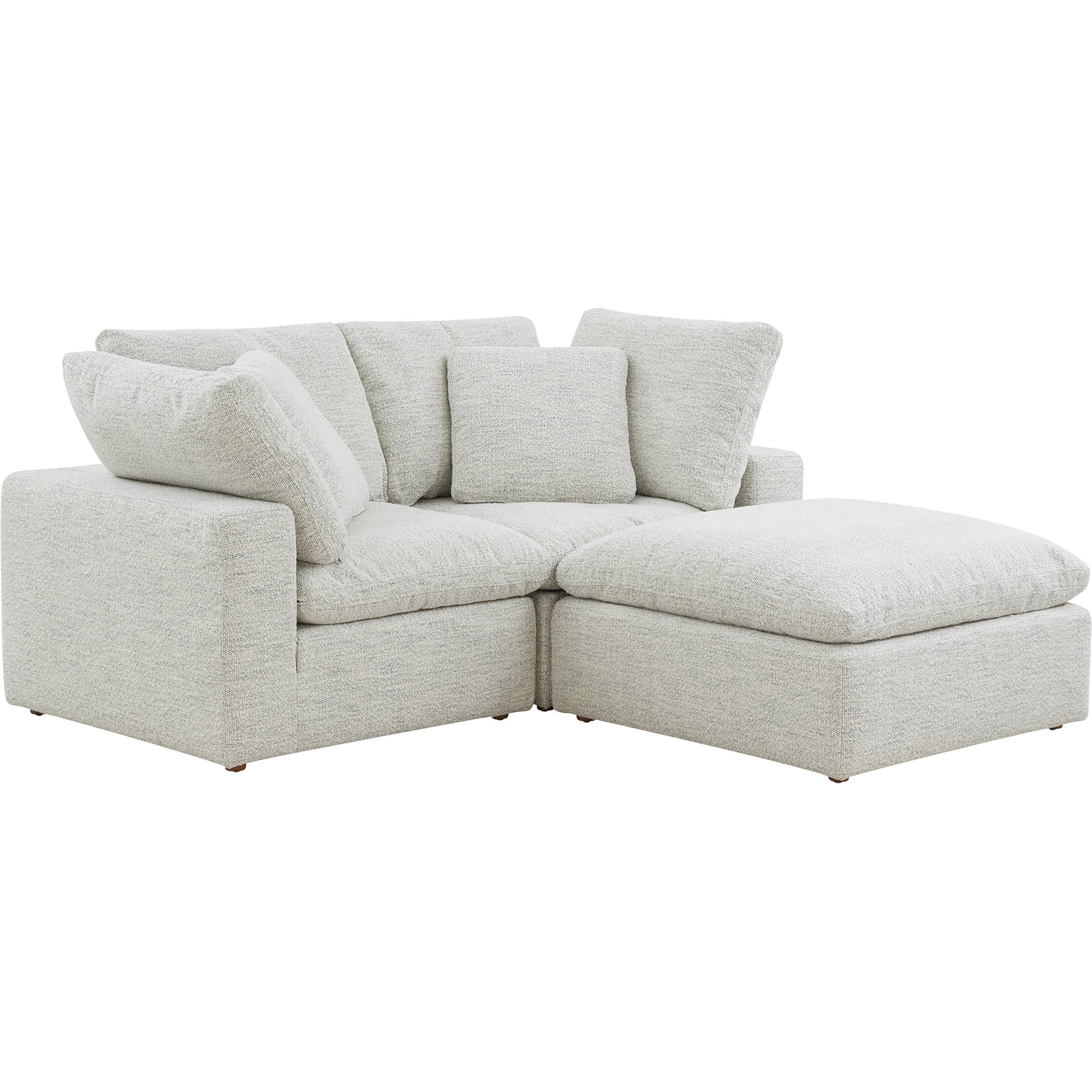 Terra Condo Nook Modular Sectional by Moe's Home Collection in coastside sand. Made from upholstery: neverfear™ fabric, 100% polyester, plywood frame, 50% feather, fibre blend channeled in a modern style.