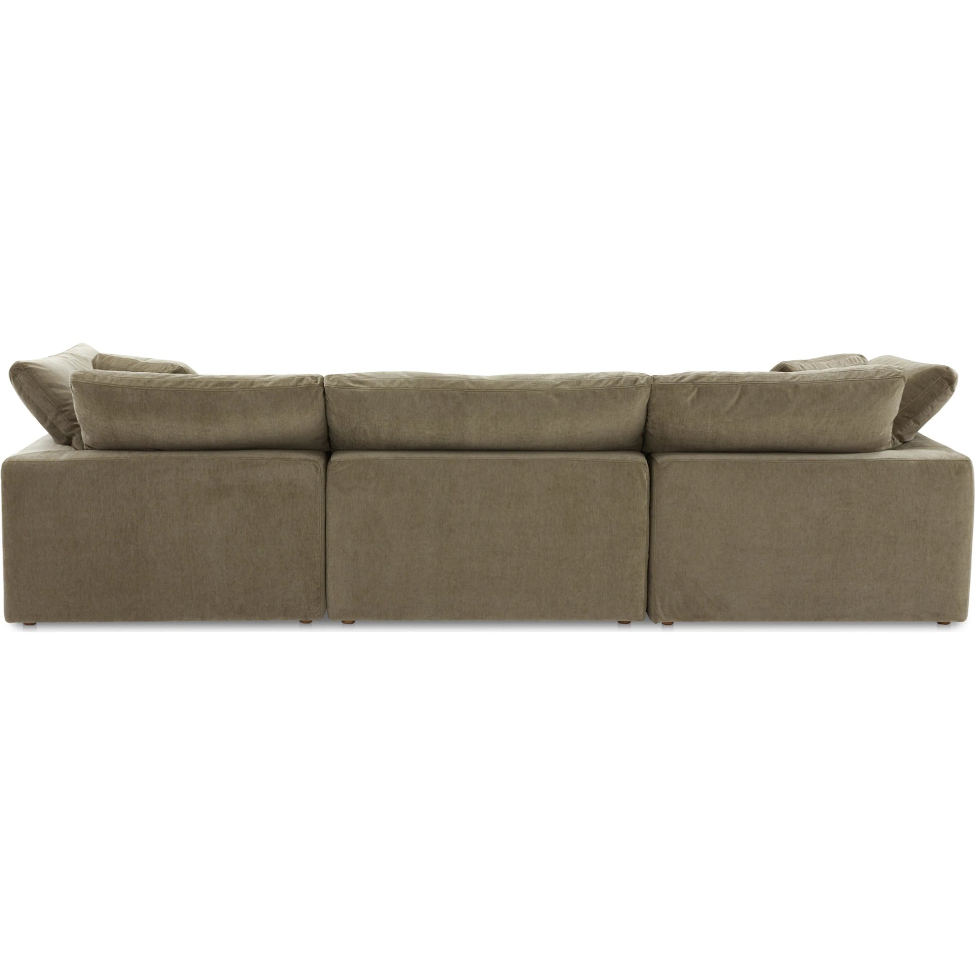 Clay Modular Sofa Performance Fabric by Moe's Home Collection. Made from upholstery: 100% polyester livesmart stain resistant fabric, wood, plywood frame, 50% feather, fill, 20% feather, fibre in a transitional style.