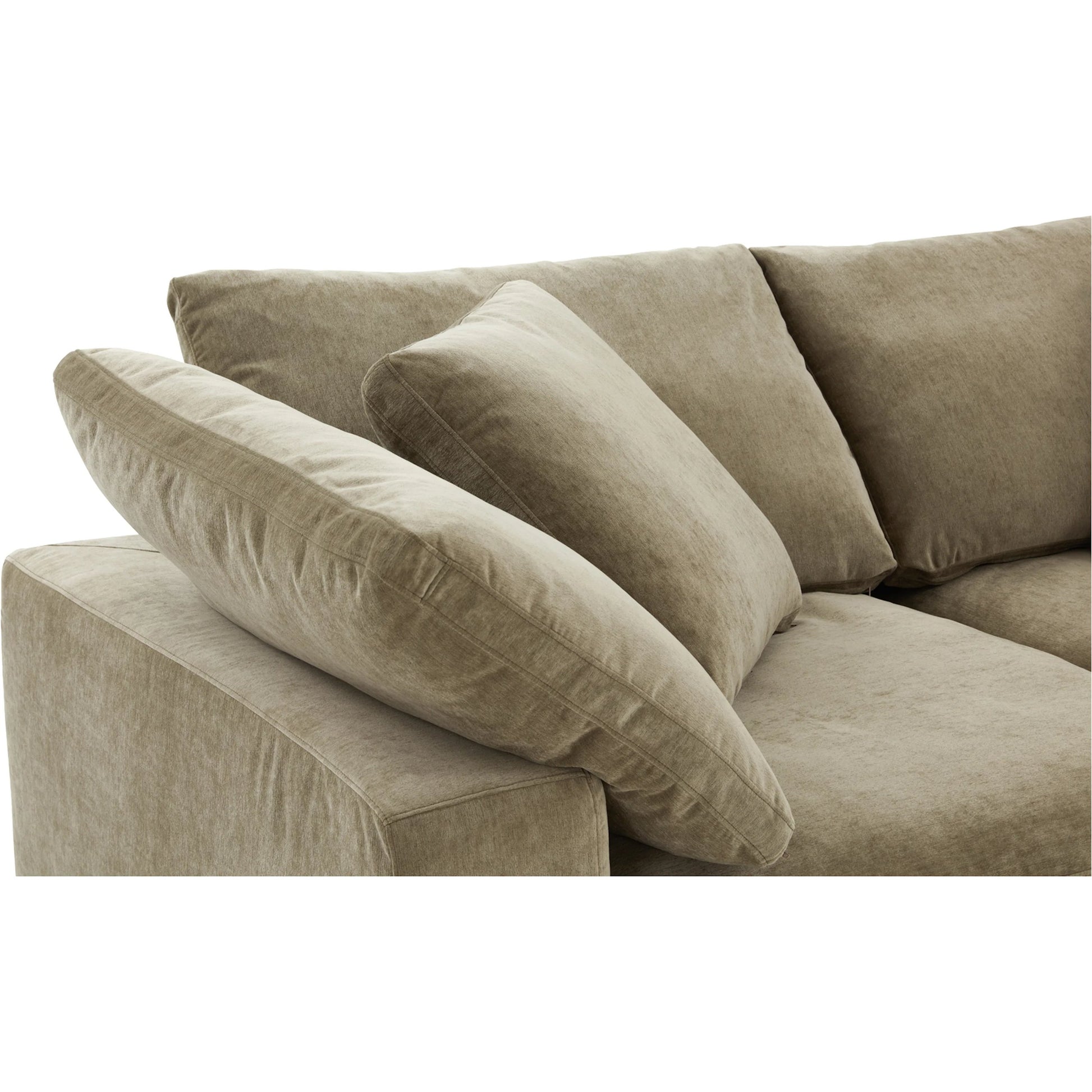 Clay Modular Sofa Performance Fabric by Moe's Home Collection. Made from upholstery: 100% polyester livesmart stain resistant fabric, wood, plywood frame, 50% feather, fill, 20% feather, fibre in a transitional style.