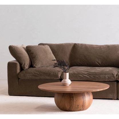 Clay Modular Sofa Performance Fabric by Moe's Home Collection. Made from upholstery: 100% polyester livesmart stain resistant fabric, wood, plywood frame, 50% feather, fill, 20% feather, fibre in a transitional style.