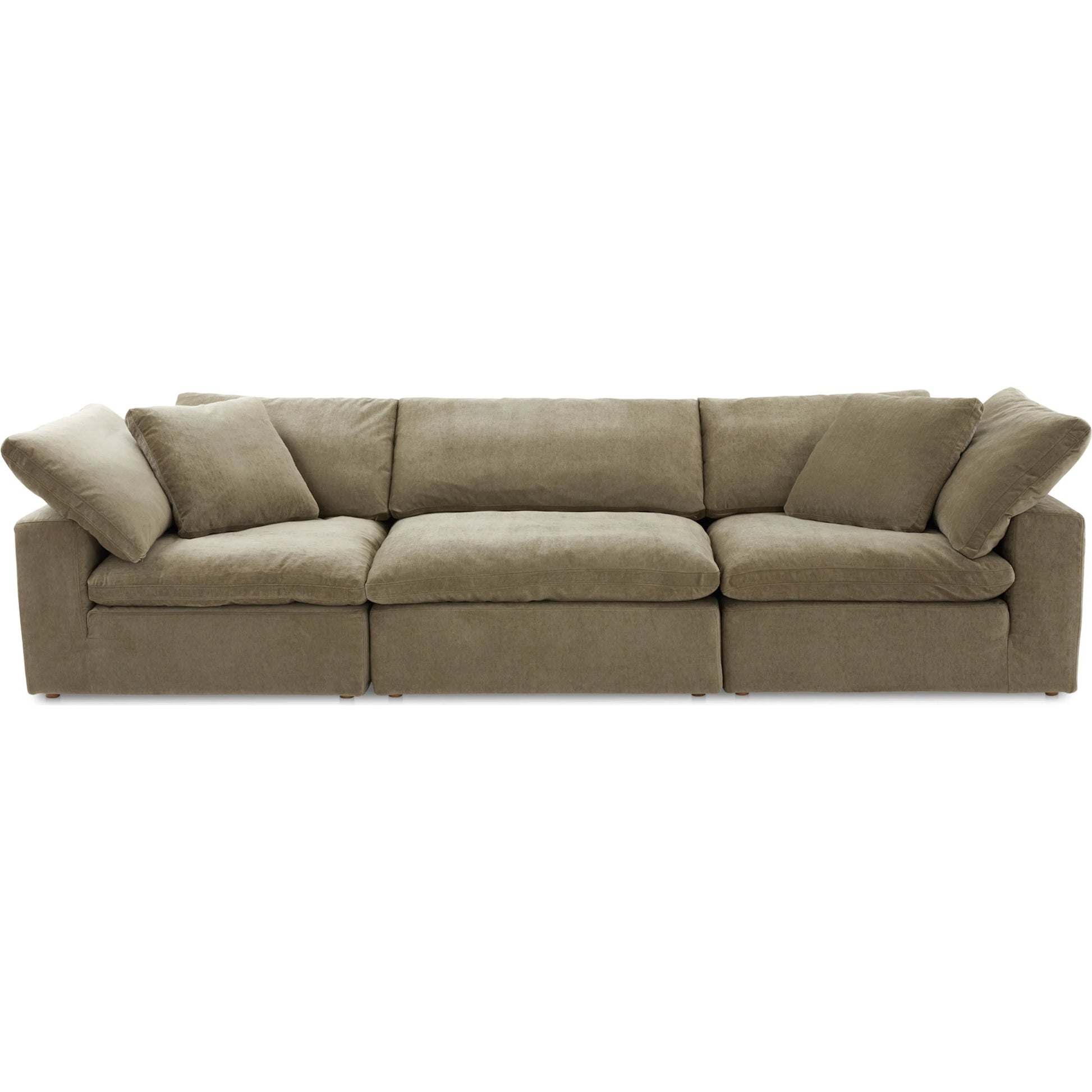 Clay Modular Sofa Performance Fabric by Moe's Home Collection. Made from upholstery: 100% polyester livesmart stain resistant fabric, wood, plywood frame, 50% feather, fill, 20% feather, fibre in a transitional style.