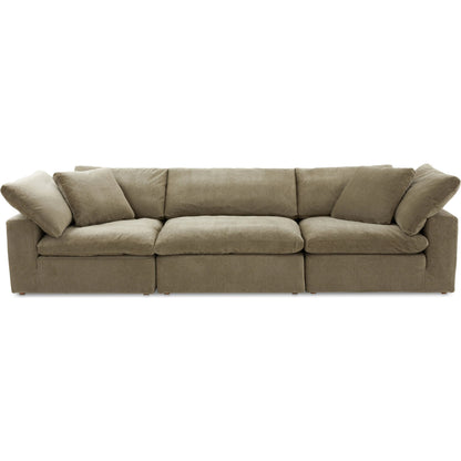 Clay Modular Sofa Performance Fabric by Moe's Home Collection. Made from upholstery: 100% polyester livesmart stain resistant fabric, wood, plywood frame, 50% feather, fill, 20% feather, fibre in a transitional style.