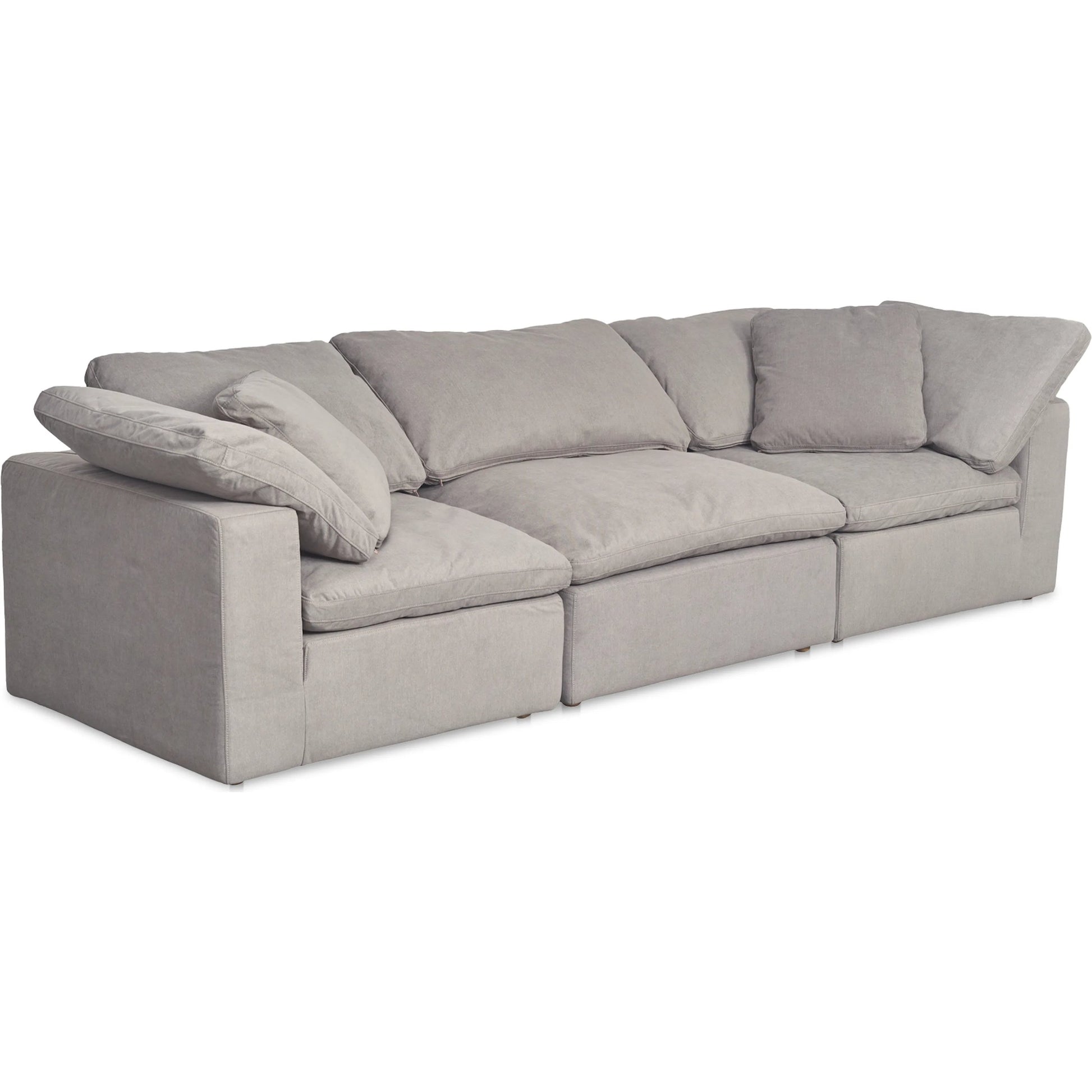 Clay Modular Sofa Performance Fabric by Moe's Home Collection. Made from upholstery: 100% polyester livesmart stain resistant fabric, wood, plywood frame, 50% feather, fill, 20% feather, fibre in a transitional style.