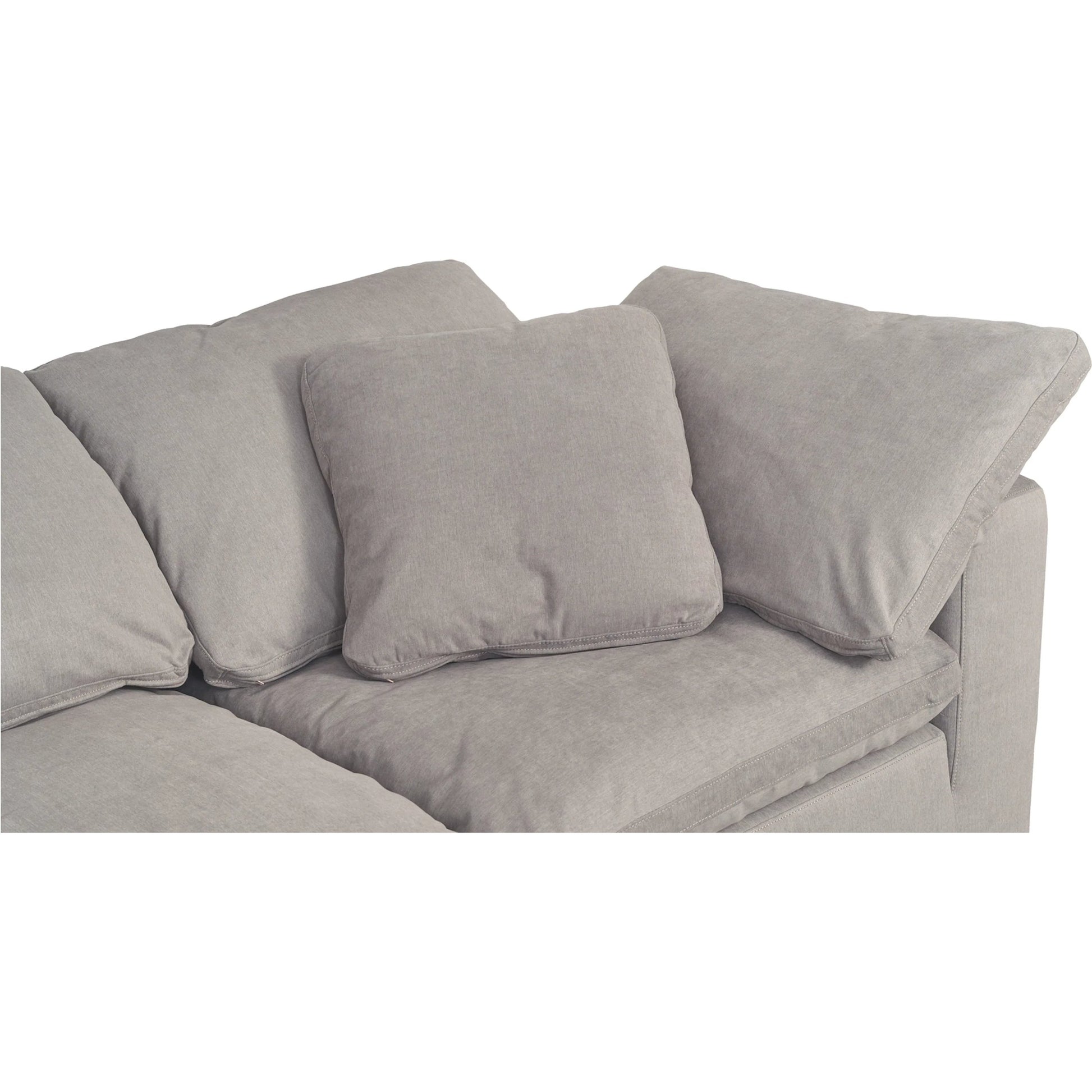 Clay Modular Sofa Performance Fabric by Moe's Home Collection. Made from upholstery: 100% polyester livesmart stain resistant fabric, wood, plywood frame, 50% feather, fill, 20% feather, fibre in a transitional style.