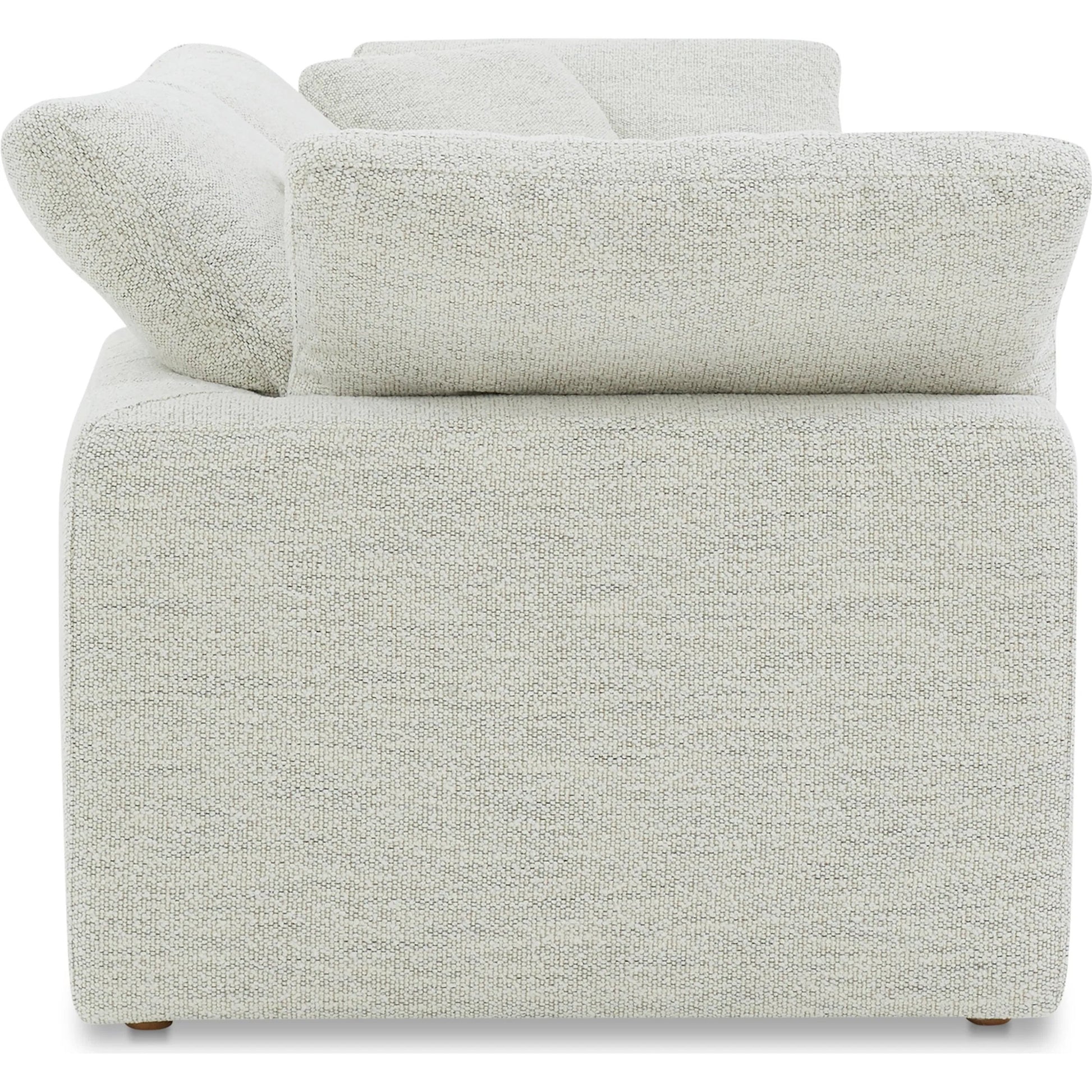 Clay Modular Sofa Performance Fabric by Moe's Home Collection. Made from upholstery: 100% polyester livesmart stain resistant fabric, wood, plywood frame, 50% feather, fill, 20% feather, fibre in a transitional style.