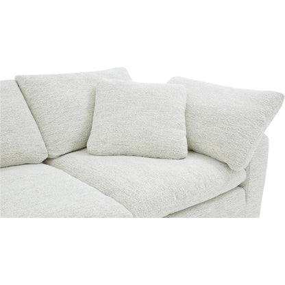 Clay Modular Sofa Performance Fabric by Moe's Home Collection. Made from upholstery: 100% polyester livesmart stain resistant fabric, wood, plywood frame, 50% feather, fill, 20% feather, fibre in a transitional style.