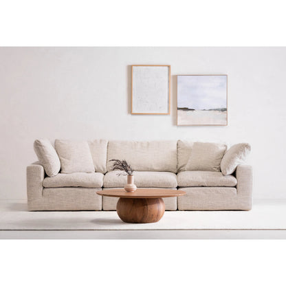 Clay Modular Sofa Performance Fabric by Moe's Home Collection. Made from upholstery: 100% polyester livesmart stain resistant fabric, wood, plywood frame, 50% feather, fill, 20% feather, fibre in a transitional style.