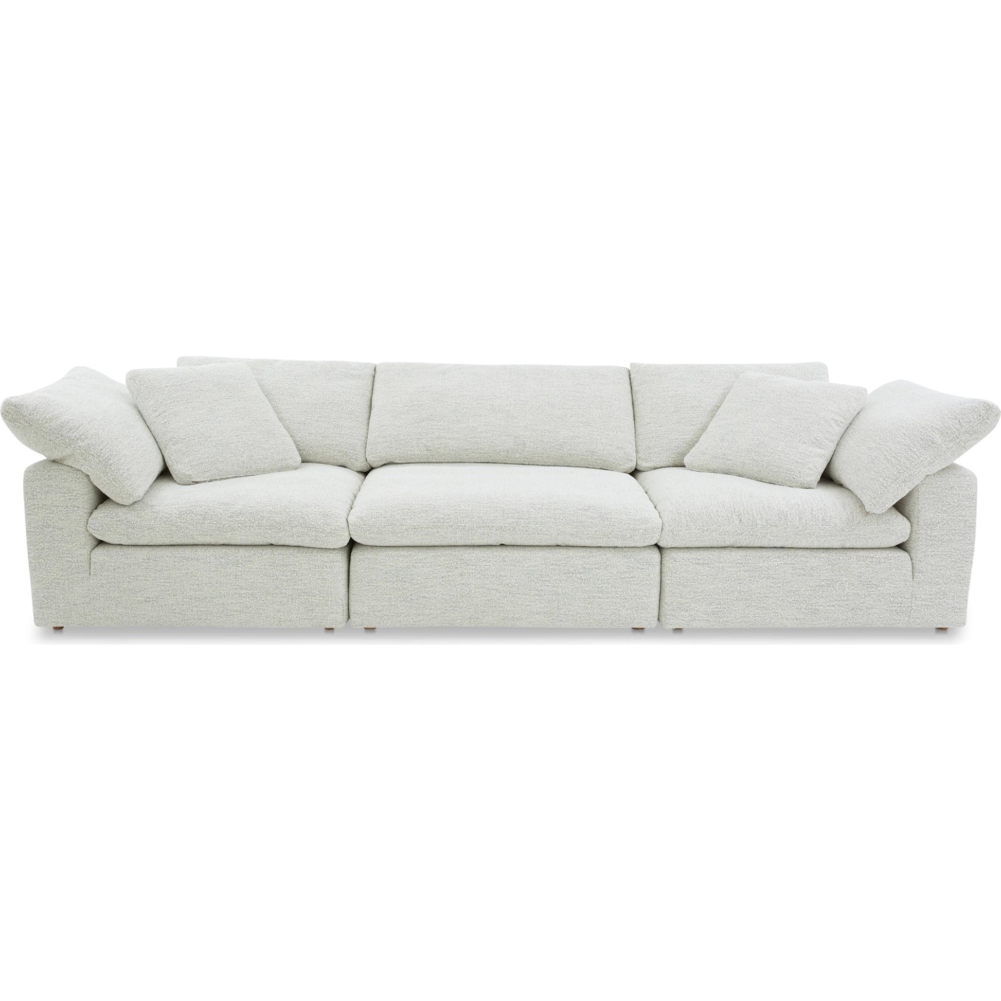 Clay Modular Sofa Performance Fabric by Moe's Home Collection. Made from upholstery: 100% polyester livesmart stain resistant fabric, wood, plywood frame, 50% feather, fill, 20% feather, fibre in a transitional style.