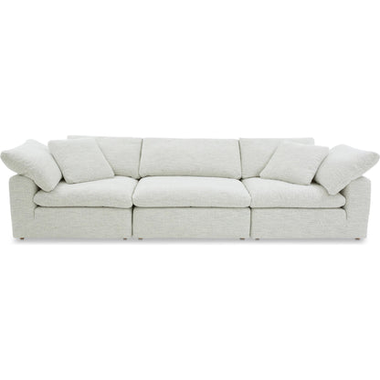 Clay Modular Sofa Performance Fabric by Moe's Home Collection. Made from upholstery: 100% polyester livesmart stain resistant fabric, wood, plywood frame, 50% feather, fill, 20% feather, fibre in a transitional style.