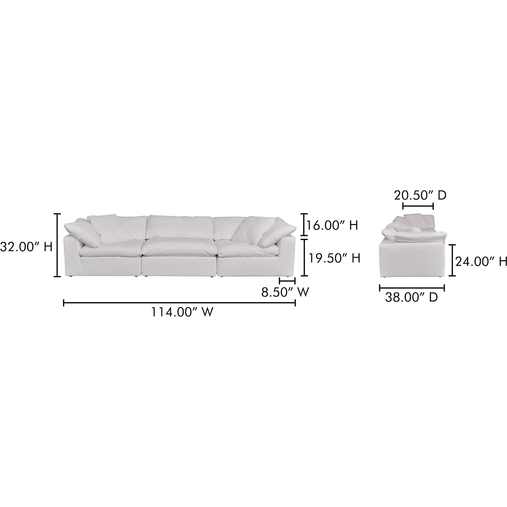 Terra Modular Sofa Performance Fabric by Moe's Home Collection. Made from unique in a transitional style.