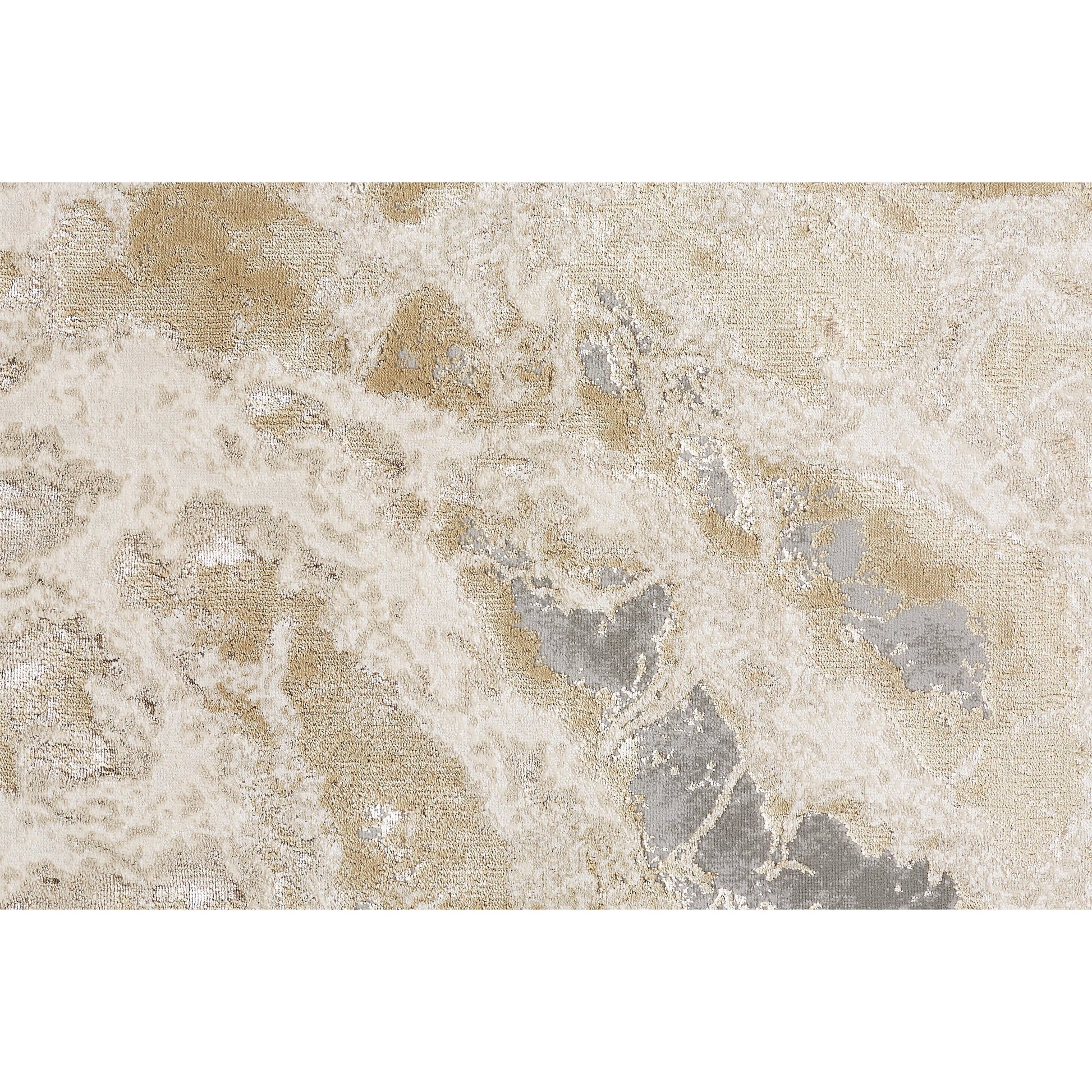 Aura Rug - 3563F by Feizy in ivory, silver, gold. Made from polyester, polypropylene in a unique style.