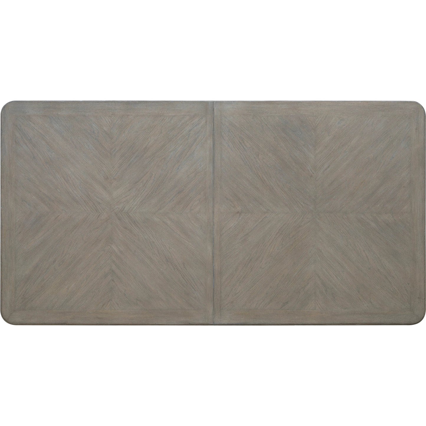 003 SI-2332648 | Additional Silo | Abbotts Glen Trestle Dining Table by Pulaski Furniture in windmill grey. Made from split heart cathedral oak in a transitional style.