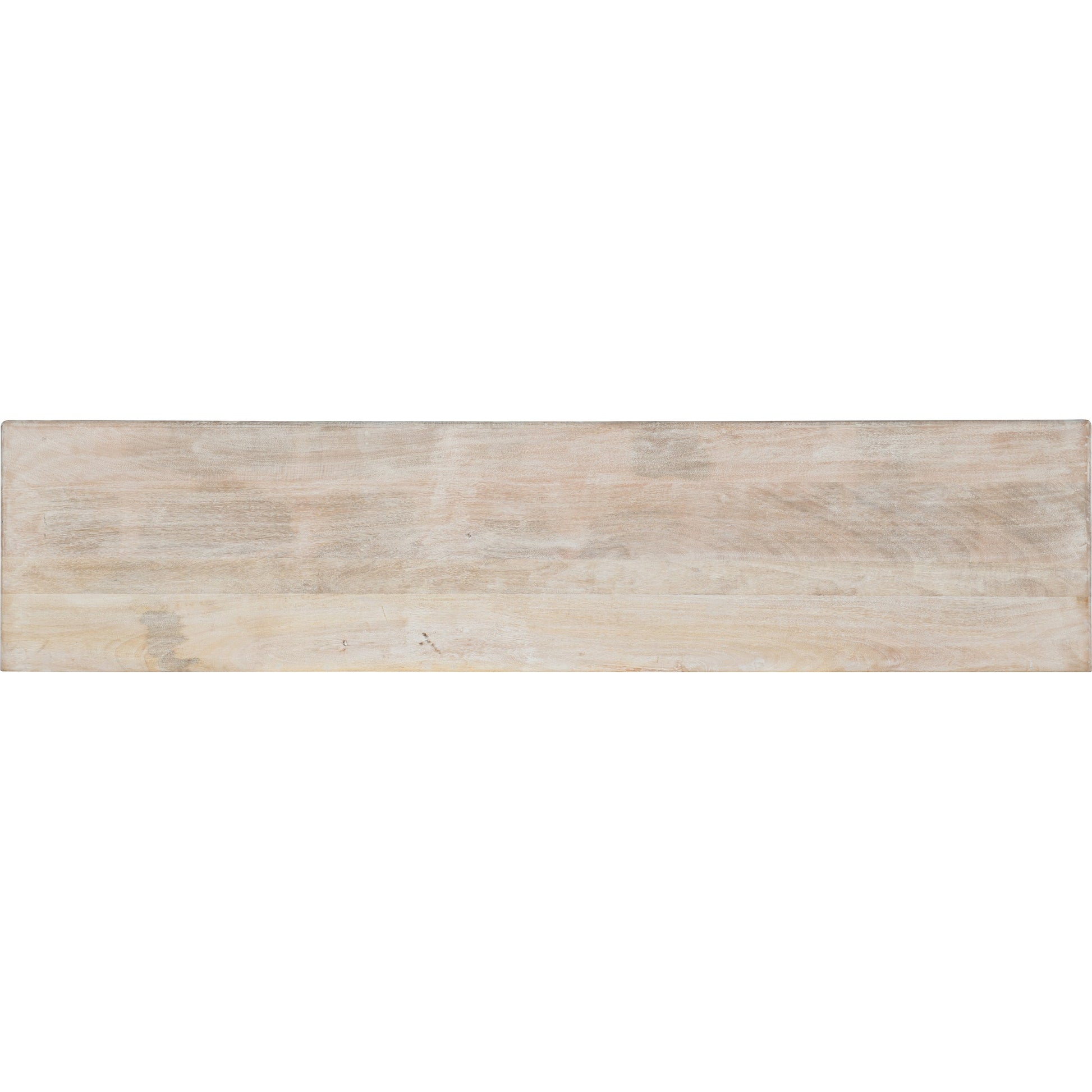 Entertainment Console by Hooker Furniture in rustic light mango. Made from mango wood, iron in a modern style.