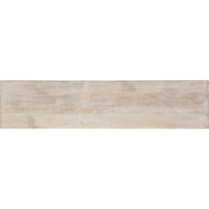 Entertainment Console by Hooker Furniture in rustic light mango. Made from mango wood, iron in a modern style.