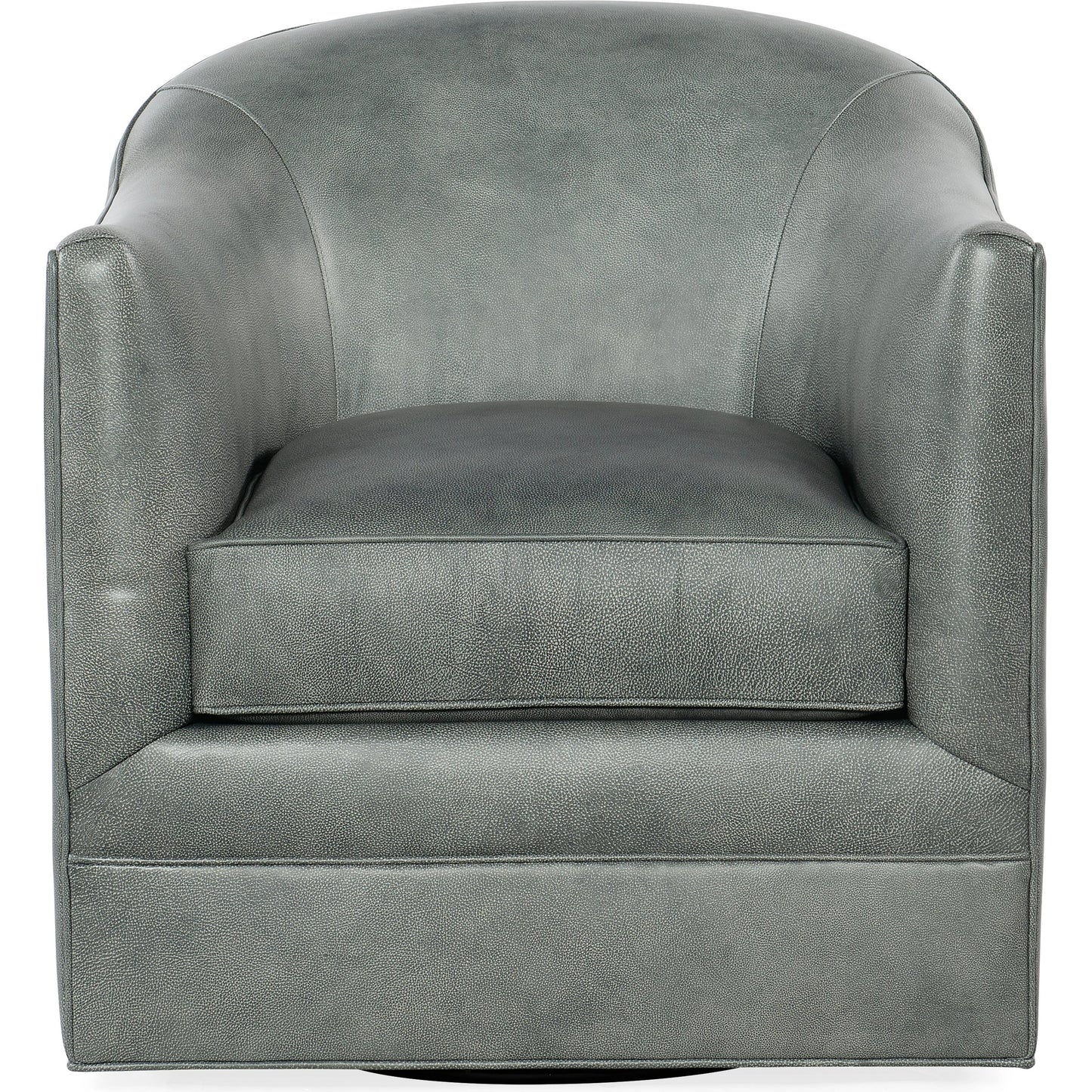 004 SI-1900727 | Additional Silo | Gideon Swivel Club Chair by Hooker Furniture in grey and landscape frozen valley. Made from leather in a transitional style.