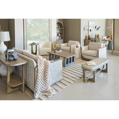 Garrison Spot Table by A.R.T. Furniture in emory white. Made from resin in a modern style.