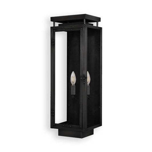 Yorkshire Electric Lantern by Primo Lighting in midnight black. Made from copper in a unique style.