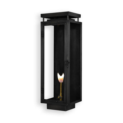 Yorkshire Gas Lantern by Primo Lighting in midnight black. Made from copper in a unique style.