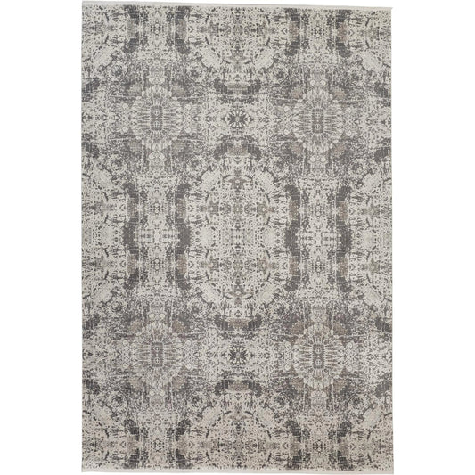 Cadiz Rug - 3989F by Feizy in gray, ivory, taupe. Made from viscose, acrylic in a unique style.