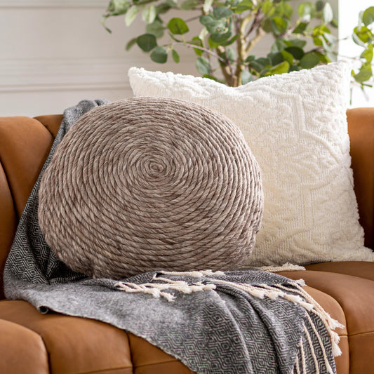 Yukon Pillow by Surya. Made from front: 100% cotton, back: 100% cotton, fill: polyester, polyfill in a modern style.