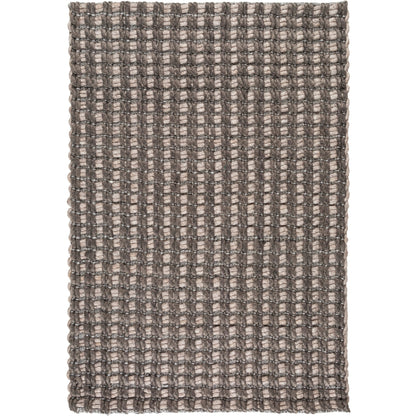 Yukon Rug - 12753 by Surya in charcoal, light gray. Made from 1000% wool - felted in a unique style.