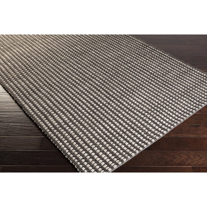 Yukon Rug - 12753 by Surya in charcoal, light gray. Made from 1000% wool - felted in a unique style.