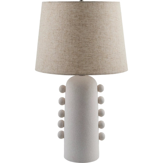 Yako Accent Table Lamp 624755 by Livabliss in glazedchrome. Made from ceramic, linen, plastic, iron in a unique style.