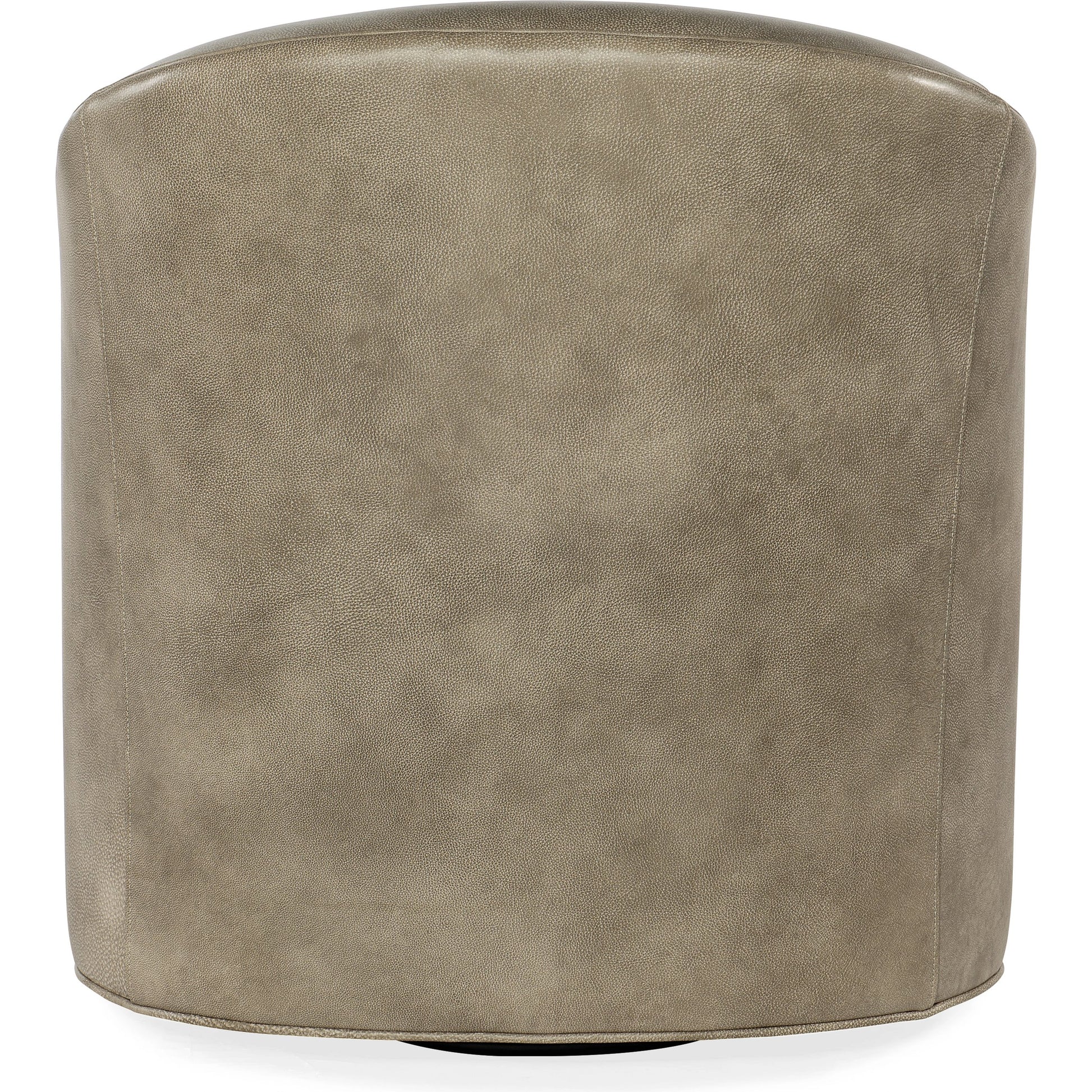 Gideon Swivel Club Chair by Hooker Furniture in grey and landscape frozen valley. Made from leather in a transitional style.