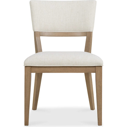 Sonnet Upholstered Side Chair by Hooker Furniture in beige and wren. Made from 92% polyester, 8% linen in a transitional style.
